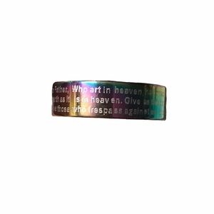 Rainbow Stainless Steel Lord Prayer Ring